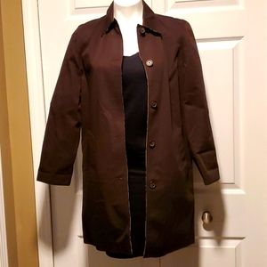 Jones New York Signature Petite Women's Reversible Long Coat - Size Petite Small